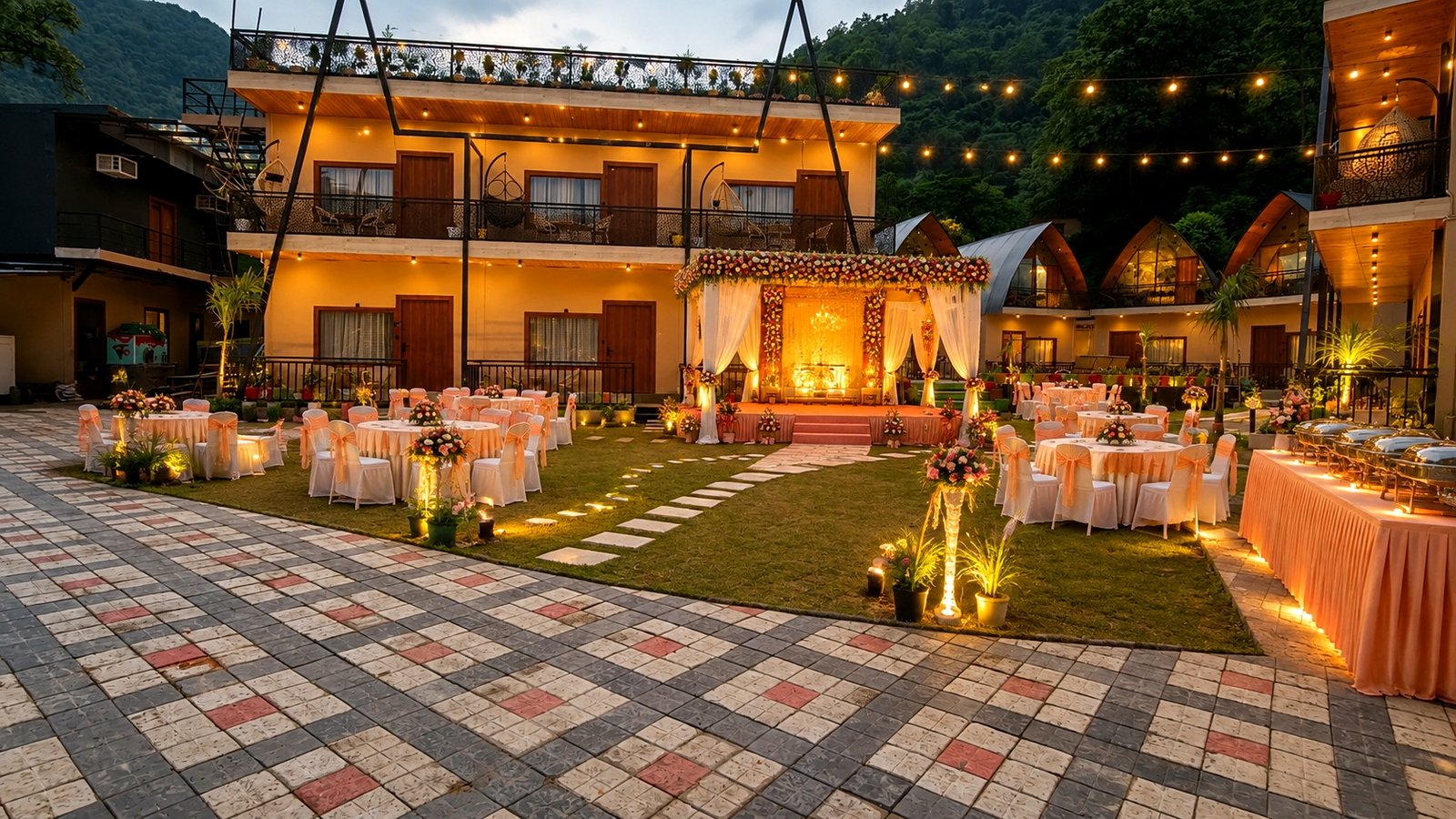 Tisya Resort Wedding Mandap Setup